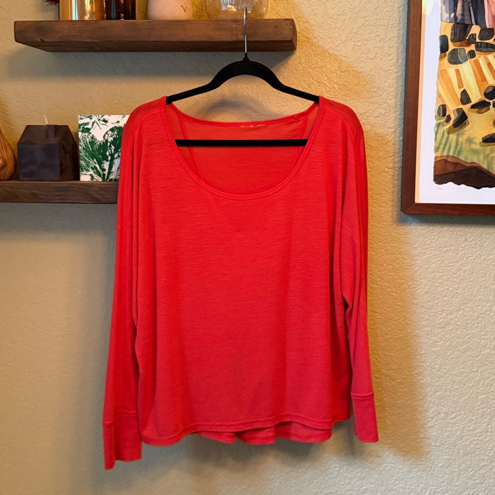 Zella Long Sleeve Burn out Tee, M